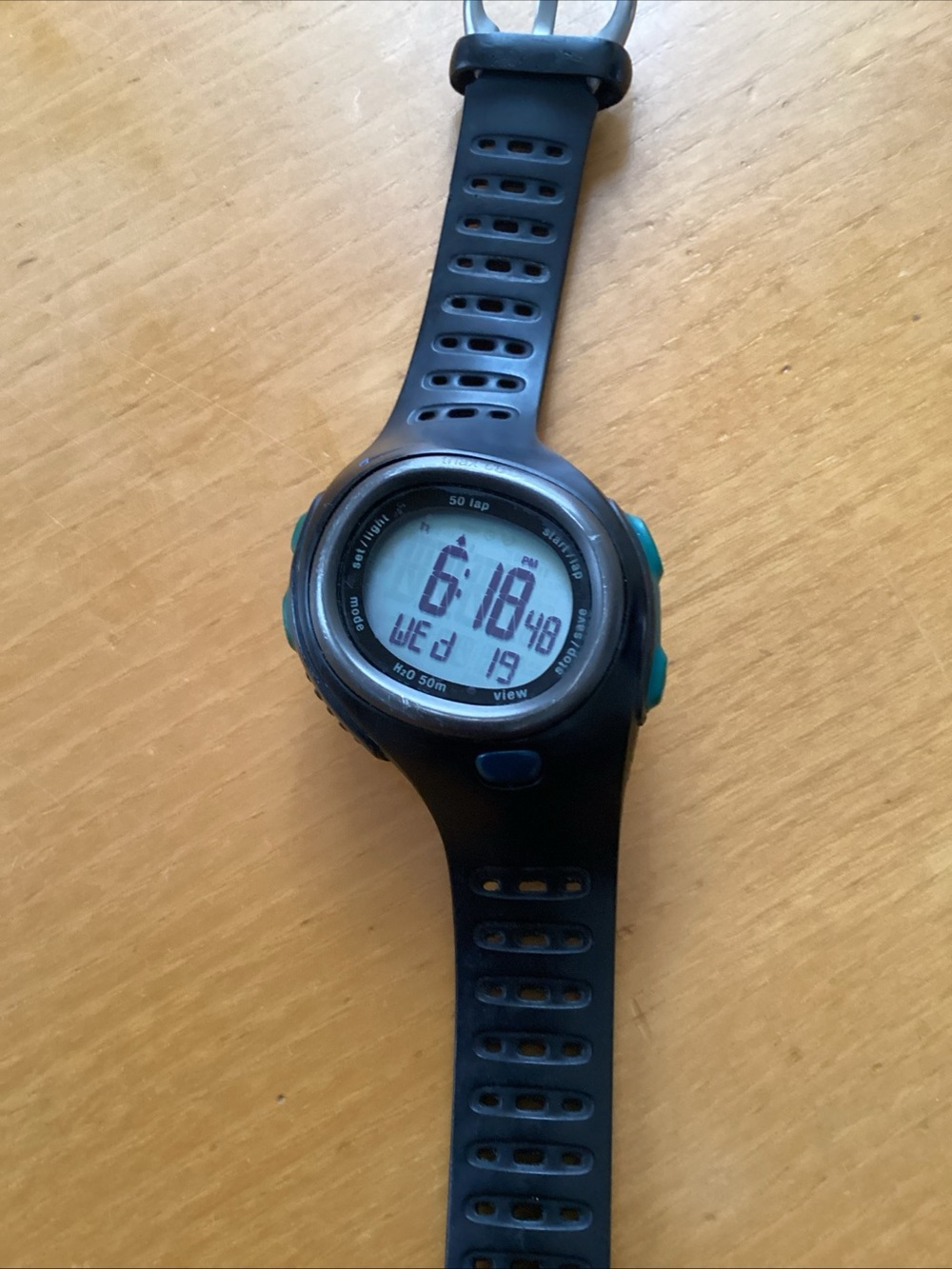 Nike Black Digital Sports Watch with Teal Accents